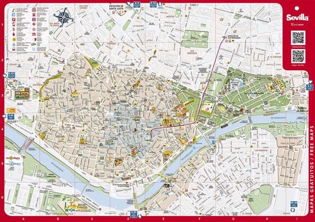 Seville streets map